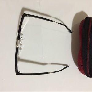 Cat eye black glasses